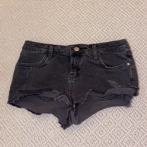 Top Shop Black Denim Jean Shorts